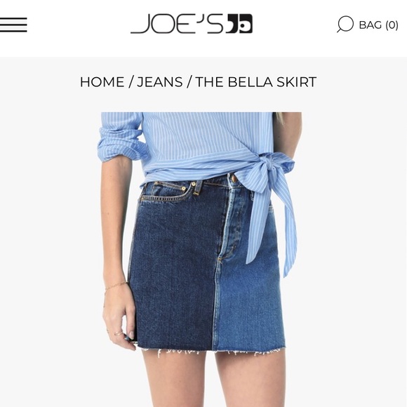 Joe’s Jeans ‘The Bella’ High Rise Denim Skirt - Picture 3 of 5